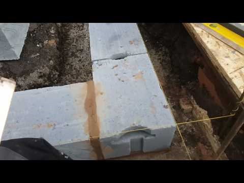 how to mark out and square an extension brick wall.