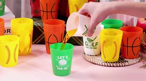 24 Pcs Golf Party Cups Let's Par-Tee Plastic Cups Reusable Plastic Tumblers Party Supplies Sports Golf Ball Plastic Drinking Cups 12oz Party Decoration for Kids Birthday Golf Lover Gifts School Favors