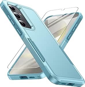 Amazon.com: FNTCASE for Samsung Galaxy S25 Case: Dual Layer Heavy Duty Phone Protective Cover Shockproof Rugged with Non-Slip Textured - Military Drop Protection Bumper Tough - 2025, 6.2 inch Mint Green : Cell Phones & Accessories