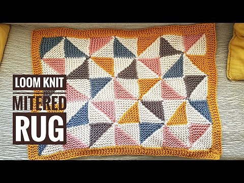 How to Loom Knit a Pinwheel Rug or Blanket [No Sewing] (DIY tutorial)