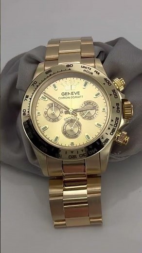 Zlotychlopak.pl Złoty zegarek z bransoletą męski 14k Geneve mw014ydg&mbw017y