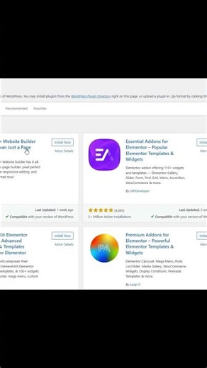 Installing Elementor Page Builder wordpress Plugin from Wordpress Library | Beginners Guide