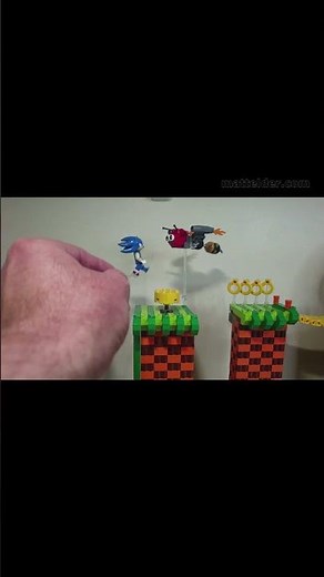 LEGO Sonic Full Green Hill Emerald MOC Level Play through! #shorts