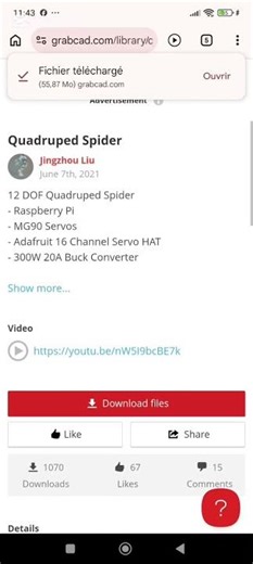 #Spider #Bot #Design in grabcad #solidworks #raspberry_pi_5 #Arduino