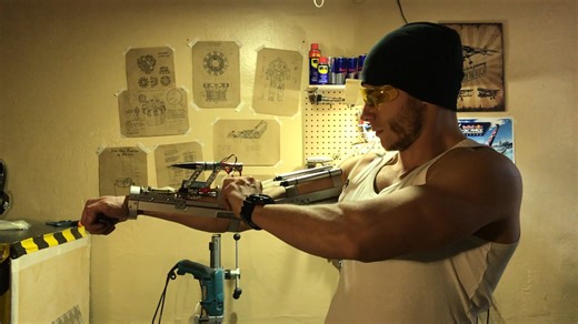 Building a real life miniature arm rocket launcher