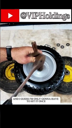 John Deere Z355E Flat Free Front Tire Installation DIY Lawnmower Repair