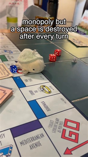 the incredible leaping turtle strikes again #monopoly but a space is destroyed after every turn