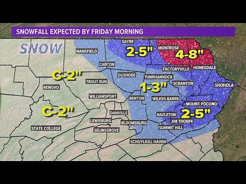 Tracking the wintry weather headed for northeastern and central Pennsylvania