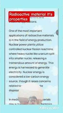 radioactive material and it's properties