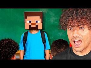 KID Wears MINECRAFT MASK to HIDE FACE!
