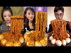 2x Spicy Noodles Eating Challenge Spiceast Noodles Eating with Soft Boil Egg's Asmr Eating Sounds