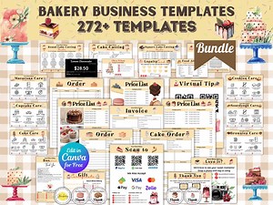Editable Bakery Business Templates Bundle (digital Download) - Etsy