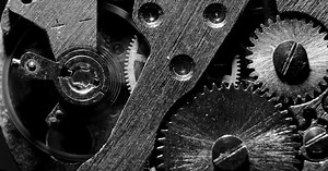 Watch Mechanism Macro loop.Old Vintage Clock Mechanism Working
