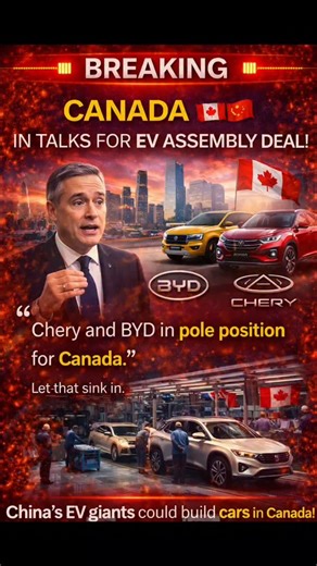 Maky | 🚨 BREAKING: Canada’s EV Future Just Took a MAJOR Turn 🚨 China’s auto giants BYD and Chery are officially in talks with Canada — and this... | Instagram