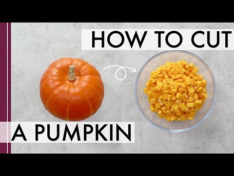 How to cut a pumpkin into cubes | Easy tutorial