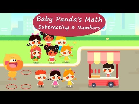 Baby Panda's World Of Math #58 - Learn to Subtract 3 Numbers with Quacky | BabyBus Games