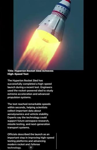 Hyperion Rocket Sled Completes Successful High-Speed Test 🔥🚨🔥✨✨🚨✨