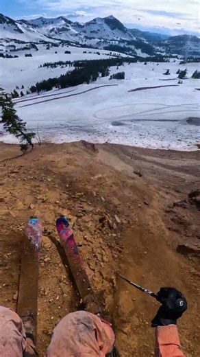 This is rock skiing on a whole new level! 😳