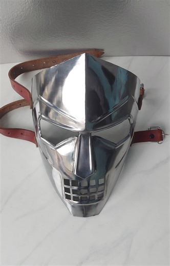 Steel Medieval Doom Mask | Knight Armor Face Mask | LARP & Fantasy Cosplay Home Decor - Etsy