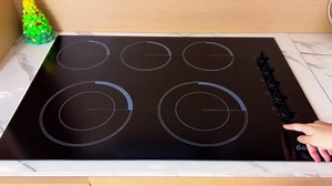 Upgraded 30 Inch Electric Cooktop 5 Burners - Powerful 8600W Built-in(29.13"x19.3") Electrical Stovetop, Electric Burner 30 In with Knob Control, 99 MinsTimer, Safety Lock, 220-240V Hard Wired