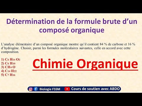 chimie organique : Détermination de la formule brute d’un composé organique