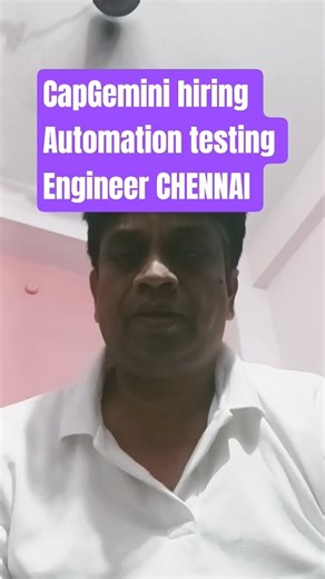 Capgemini Hiring Automation Test Engineer 🔥 Rest Assured | Java | Chennai
