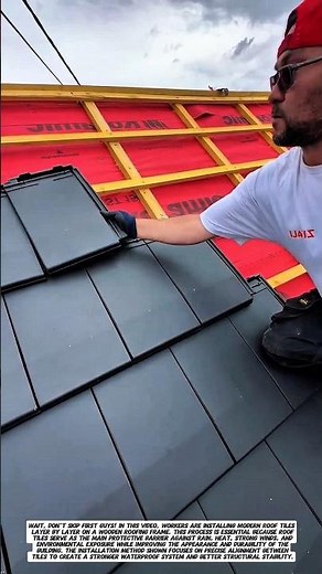 Modern Roof Tile Installation Technique | Fast & Efficient Roofing Process.