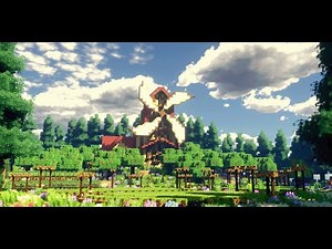 Beautiful Minecraft Windmill in a Sunny Vineyard Valley – 2K Cinematic Wallpaper