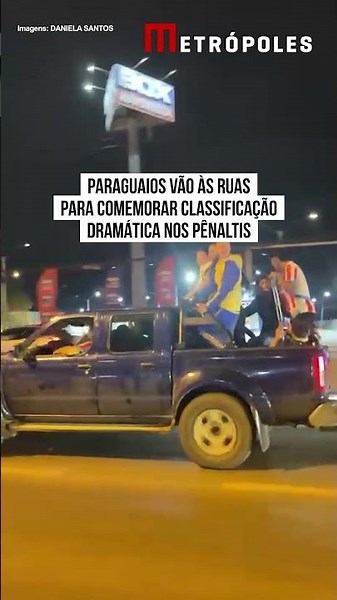 Paraguaios vão às ruas para comemorar classificação dramática nos pênaltis