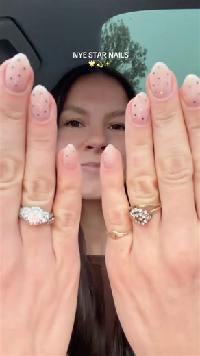 daniela on Instagram: "Tiny star nails for new year’s eve 🌟✨💫 #nailinspo #januarynails #nailtransition #nyenails #starnails January 2026 nail inspo New Year’s Eve nails Star nails"