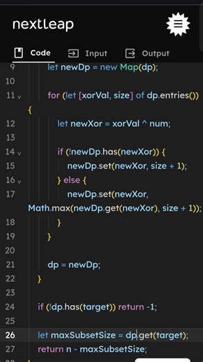 Minimum Removals to Achieve Target XOR | JavaScript Solution Explained (DP + Bitmask)