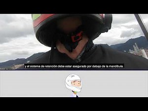 Uso reglamentario del casco para motociclistas