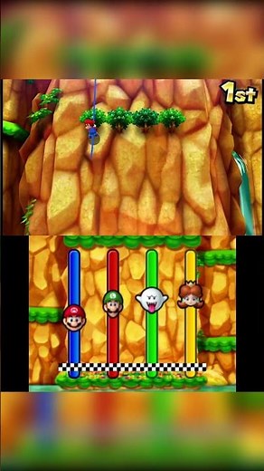 Mario Party: Island Tour - Rope A Slope Minigame (Mario vs Daisy vs Luigi vs Boo) Nintendo 3DS