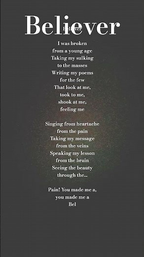 Believer - Imagine Dragons Lyrics | Full Song | English Song Lyrics Video #lyrics