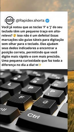 Curiosidade: Por que as Teclas F e J do Teclado Têm um Traço em Alto-Relevo?