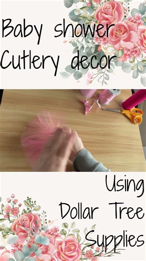 Dollar Tree Baby Shower Decor ✨ Easy DIY Cutlery Decoration