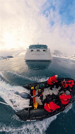 Explore high latitudes on an Arctic expedition cruise on board Silver Endeavour — daily Zodiac excursions, glacier viewpoints, and a midnight sun lighting endless discoveries. | Silversea