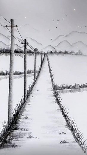 Are you familiar with the road #drawing #learntodrawwithme #learnpainting #painting #pencildrawing #simpleleafpainting