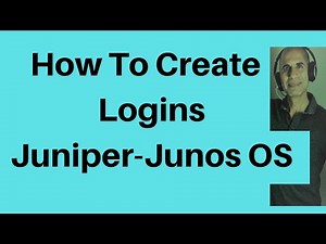 How to create logins in Juniper