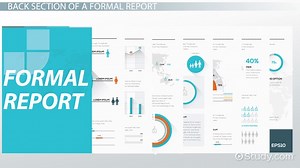 Formal Report Categories, Examples & Format