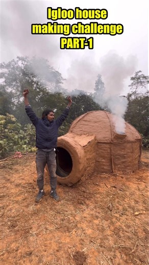 First Day Igloo House Making Challenge | Survival Mini Vlog