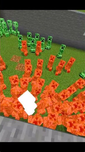 What Happens If 100 Creepers Explode Together? 😱 Minecraft #shorts