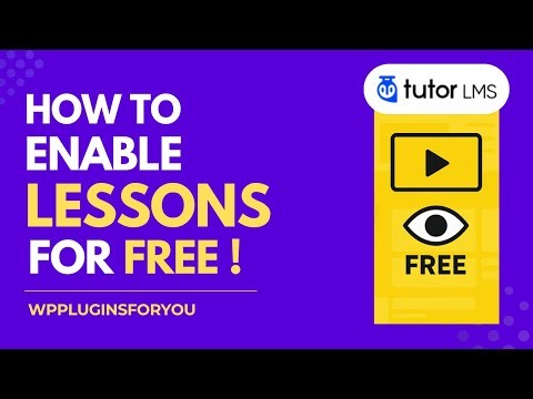 How to Enable Free Lessons in Tutor LMS | Step-by-Step Tutorial for Beginners