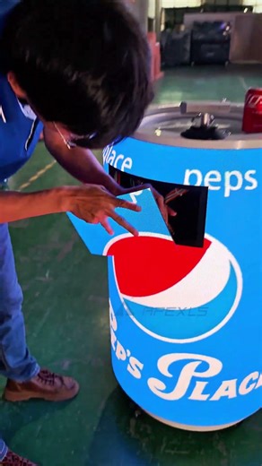 LED Can shaped Screen. #leddisplay #ledscreen #ledmodule #apexls #shorts