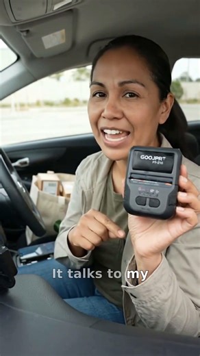 Mini Portable Thermal Printer GOOJPRT PT-210 58mm Handheld Barcode Thermal Printer 203dpi Electro...