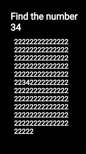 Find the number 34 #
