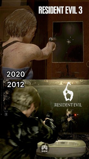 RE3 Remake (2020) vs RE6 (2012) - Mirror Physics Comparison #residentevil6 #residentevil3remake #re6