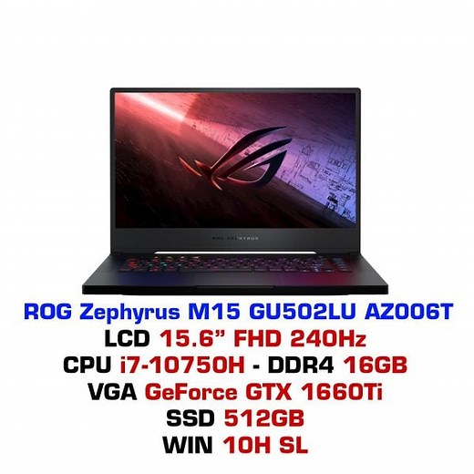 Laptop gaming ASUS ROG Zephyrus M15 GU502LU AZ006T