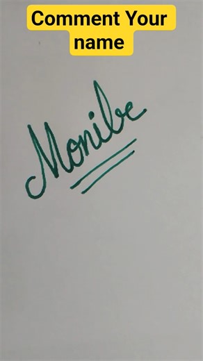 ✨ Cursive Name Art | Stylish Name Writing in Cursive | Calligraphy for Beginners #shorts #Monibe