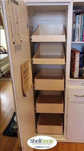 Old Pantry with ShelfGenie Pull Outs - Before and After